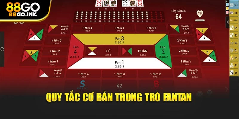 Quy tắc cơ bản trong trò Fantan